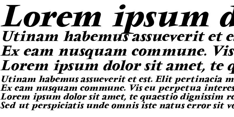 Sample of VendomeICG Bold Italic