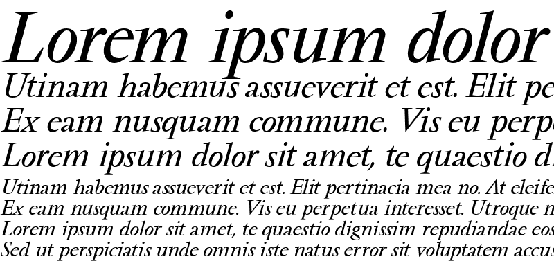 Sample of VendomeICG Medium Italic