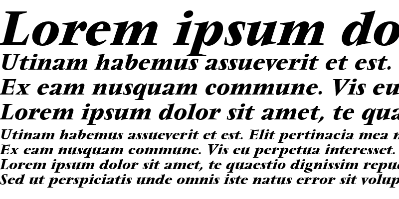 Sample of VendomeTMed Italic