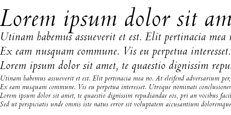 Sample of Venetian301 BT Italic