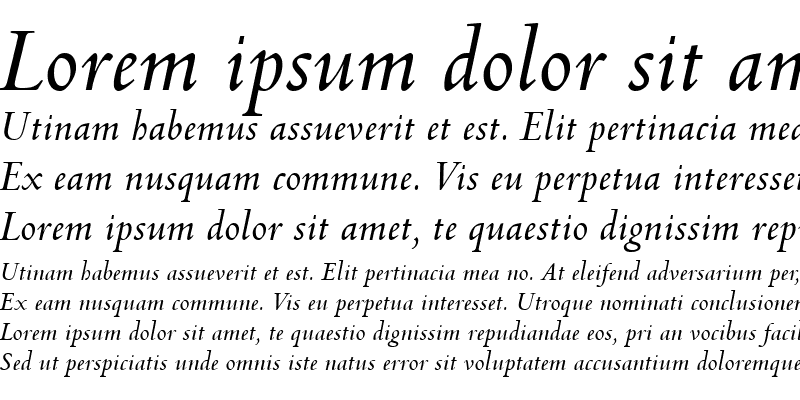 Sample of Venetian301 Dm BT Demi Italic