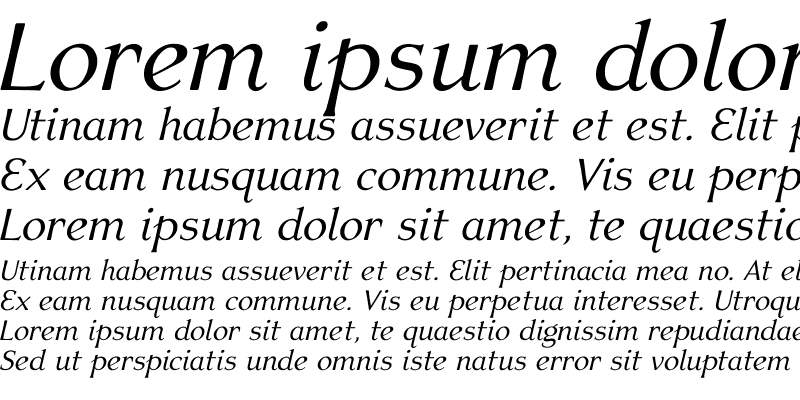 Sample of VenisRegular Italic