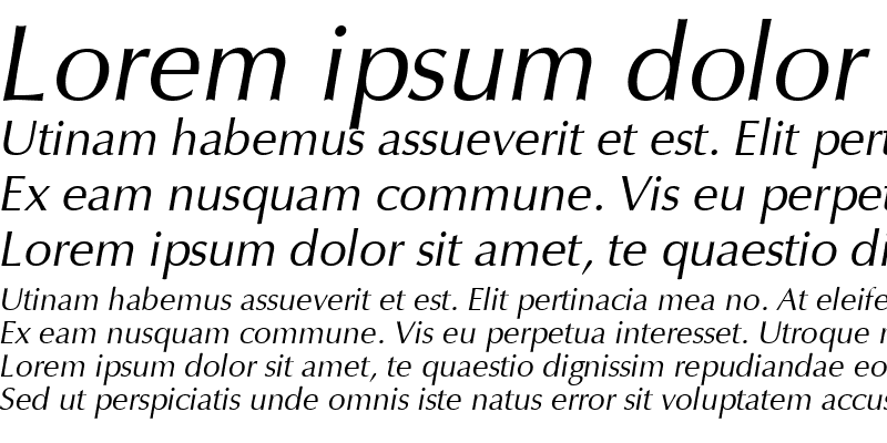 Sample of Vera Humana 95 Italic