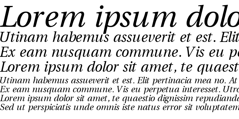 Sample of VeracitySSK Italic