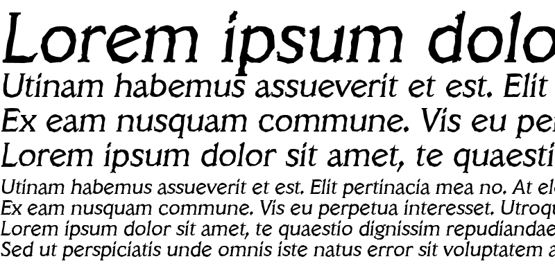 Sample of VeracruzAntique Italic