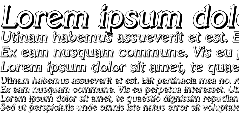 Sample of VeracruzShadow Italic
