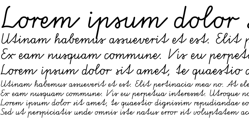 Sample of Vereinfachte Lateinische Ausgan