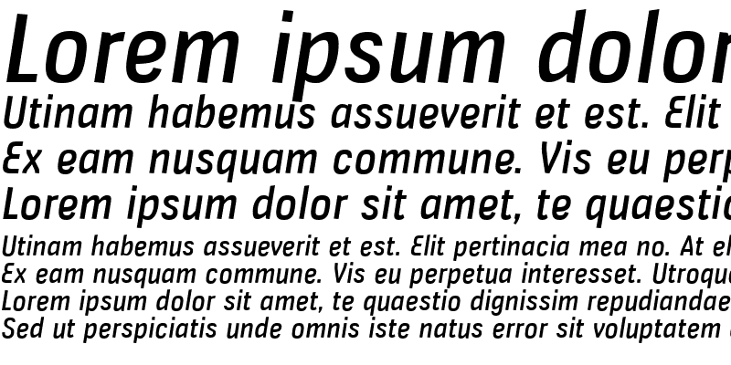 Sample of Veriox Italic