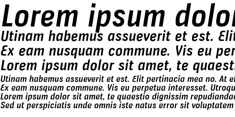 Sample of Veriox SemiBold Italic