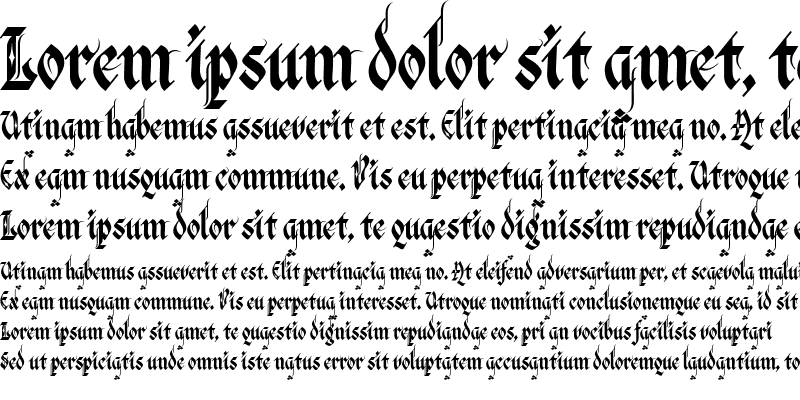 Sample of Verona Gothic Flourishe Regular