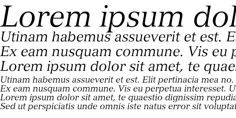 Sample of Versailles Italic