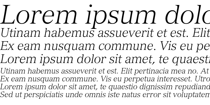 Sample of Versailles Light Italic