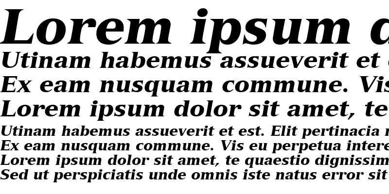 Sample of Versailles LT Black Italic