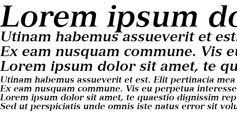 Sample of Versailles LT Bold Italic