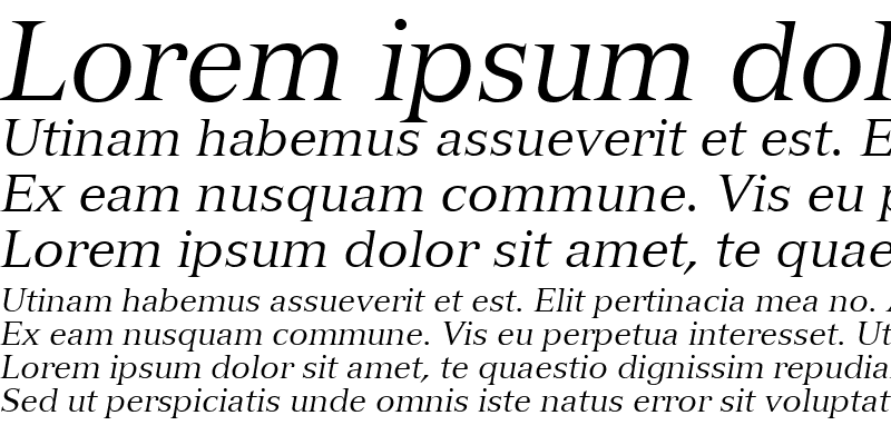 Sample of Versailles LT Italic