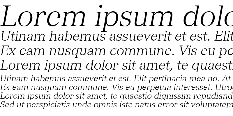 Sample of Versailles LT Light Italic