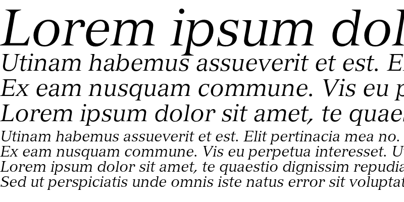 Sample of Versailles LT Std 56 Italic