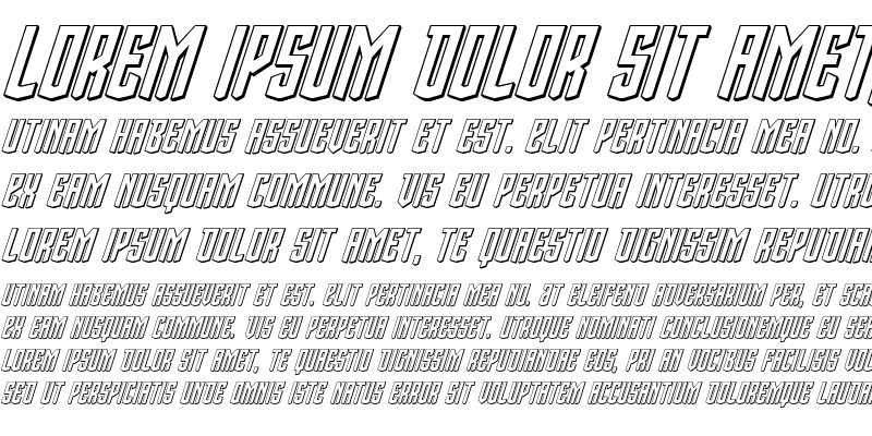 Sample of Viceroy of Deacons 3D Italic