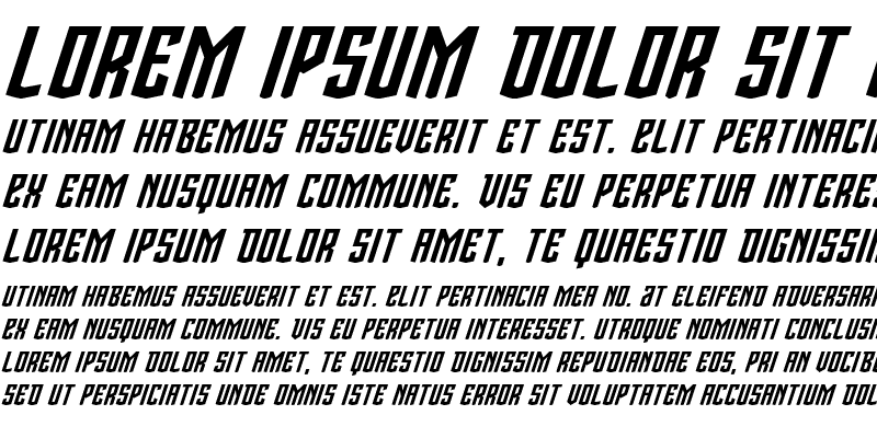 Sample of Viceroy of Deacons Expanded Italic Expanded Italic