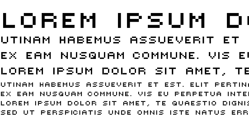 Sample of Victor's Pixel Font Regular