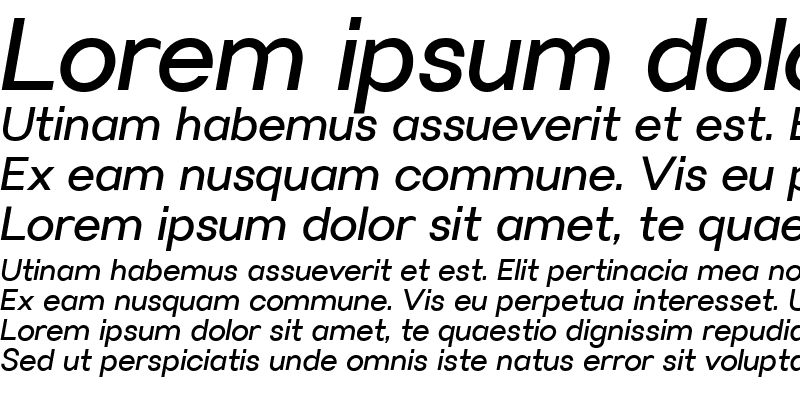 Sample of Villeray Italic