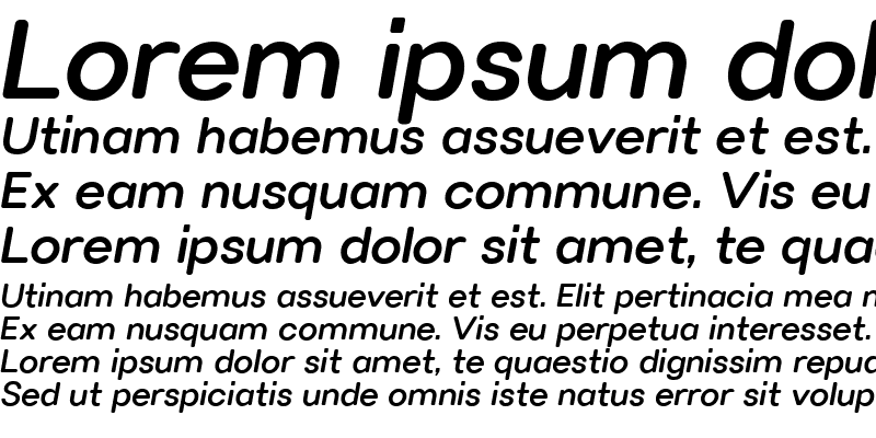 Sample of Villeray Rounded Medium Italic