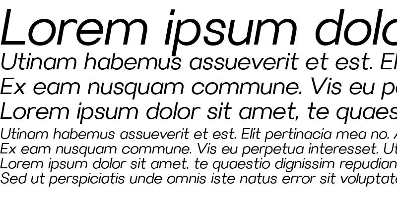 Sample of Villeray Semilight Italic