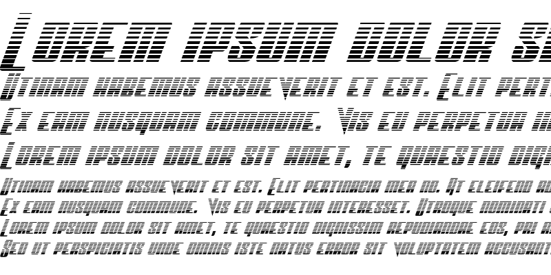 Sample of Vindicator Gradient Italic