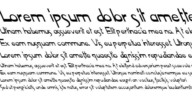 Sample of Vireo Font Extreme Lefti Regular