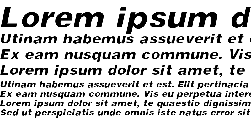 Sample of VivasSSK Italic