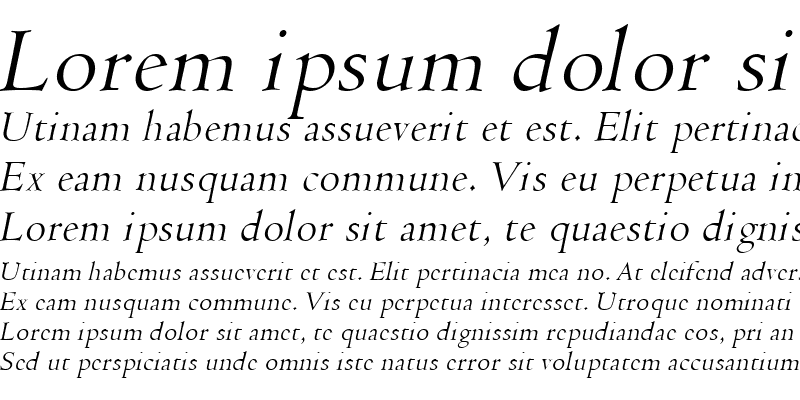 Sample of Viviene Italic