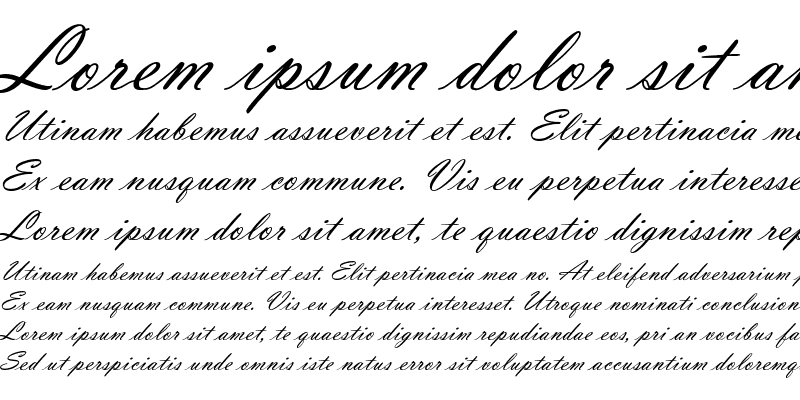 Sample of Vladimir Script D Italic