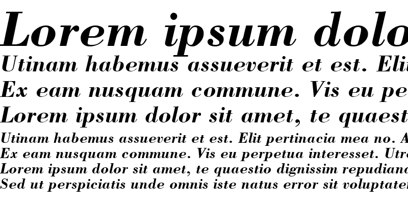 Sample of VNI-Bodon Bold-Italic