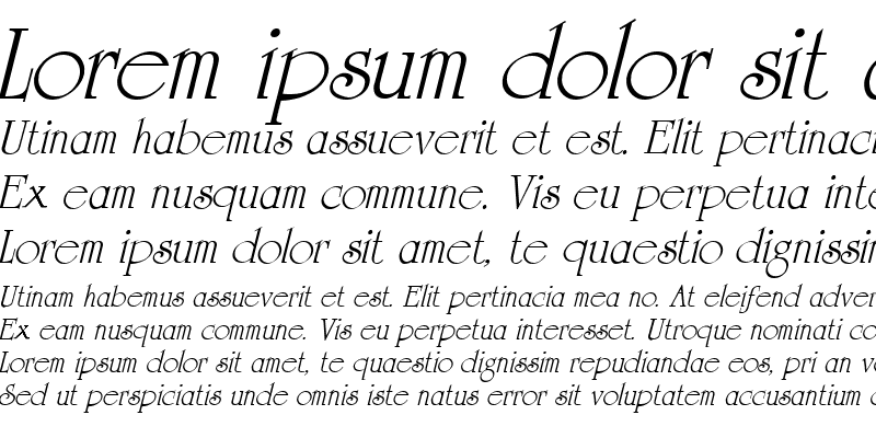 Sample of VNI-Univer Italic