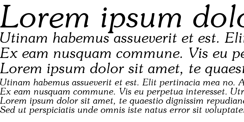 Sample of .VnSouthern Italic