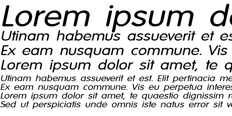 Sample of Vogel-Extended Italic