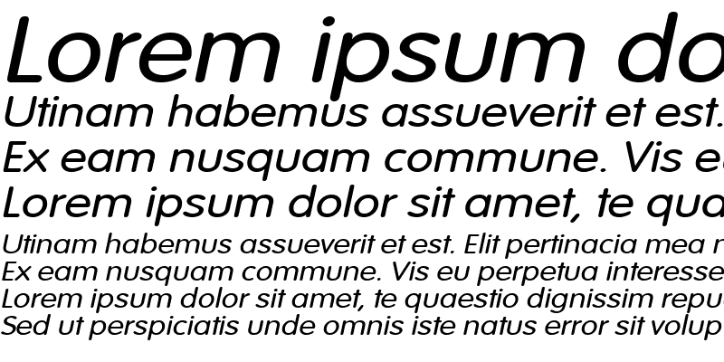 Sample of VogelWide Italic