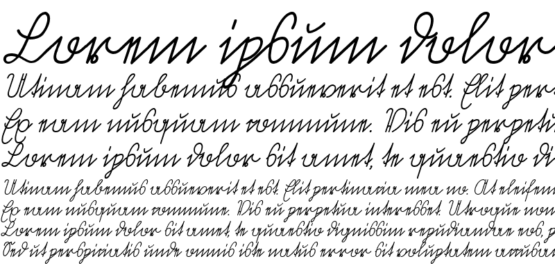 Sample of Volk Redis Italic