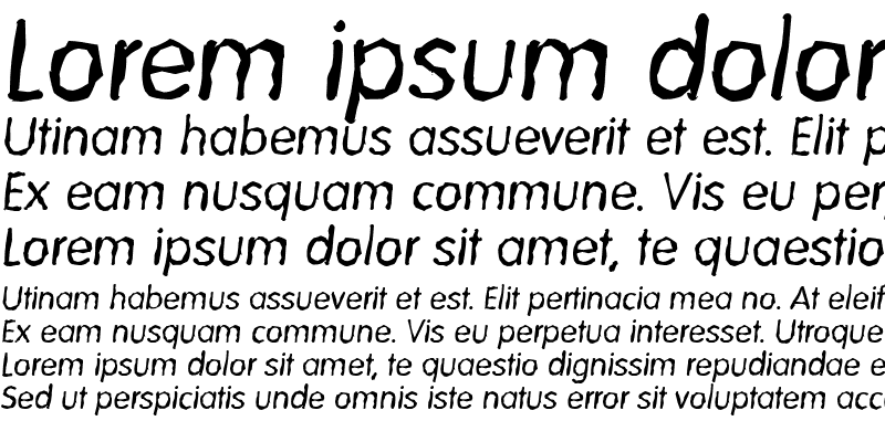 Sample of VolkswagenRandom Italic