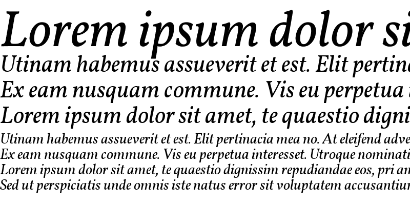 Sample of Vollkorn Italic
