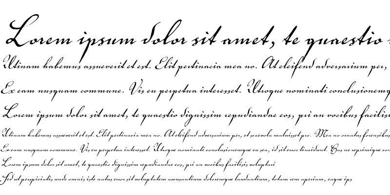 Sample of VolutaScript RomanItalic