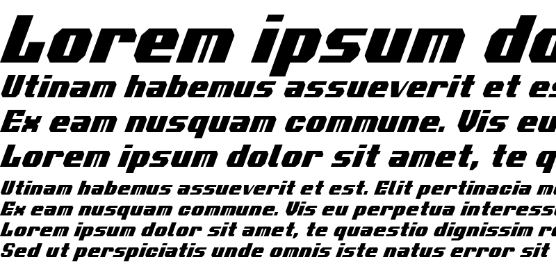 Sample of Voortrekker Condensed Italic