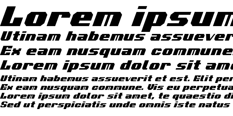 Sample of Voortrekker Italic