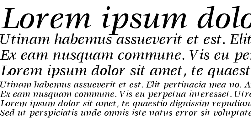 Sample of VoraceMediumSSK Italic