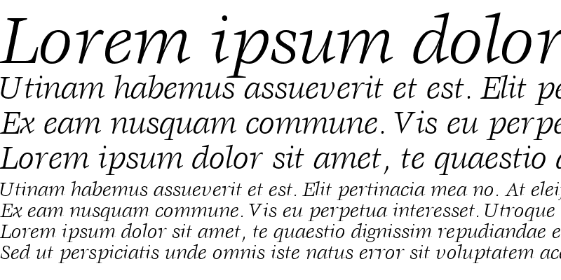 Sample of VoraceSSK Italic