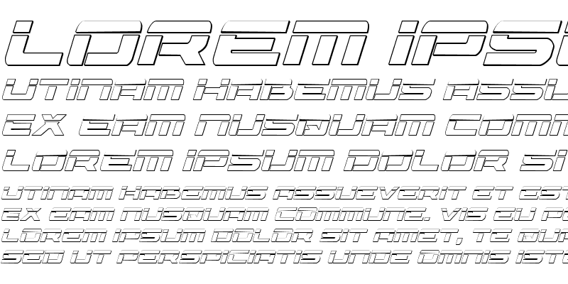 Sample of Vorpal 3D Italic Italic