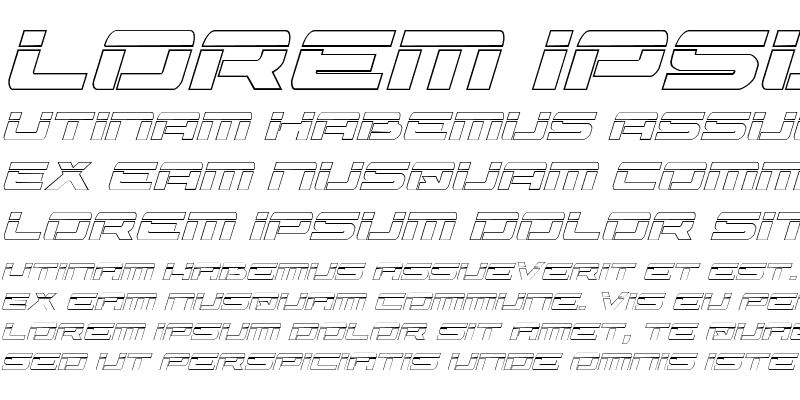 Sample of Vorpal Outline Italic