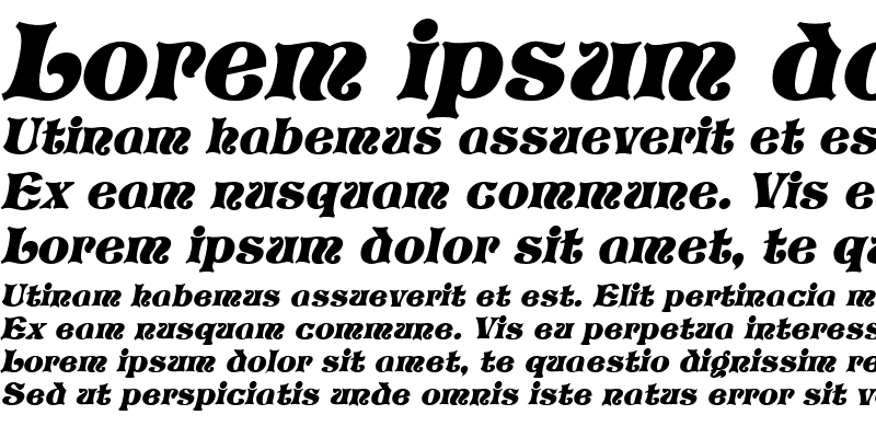 Sample of Vostrey Italic