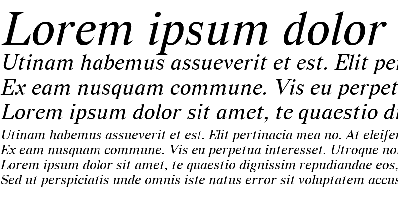 Sample of Vremena Book Italic