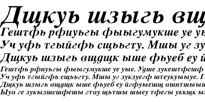 Sample of VremyaFLF-BoldItalic